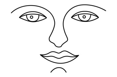 Basit vektör simgesinin sürekli bir çizgi çizimi.