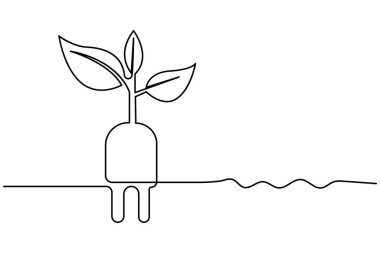 Eko Dünya gezegeni konseptin tek çizgi çizimi küresel harita çizimi vektör çizimi.