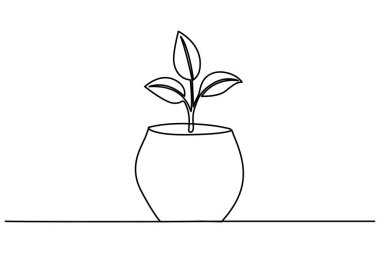 Büyüme bitkisi işleme ağaç ana hatlı çizim çizimi çizimi çizimi.