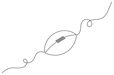 Futbol kesintisiz tek çizgi sanat çizimi biçim çizimi vektör çizimi.