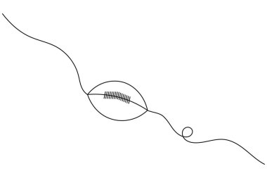 Futbol kesintisiz tek çizgi sanat çizimi biçim çizimi vektör çizimi.