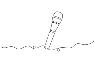 İzole edilmiş dış hat vektör simgesinin sürekli bir çizgi çizimi.