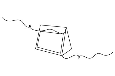 Tablo takvimi sürekli tek satır çizimi ve takvim simgesi basit ana çizim çizimi.