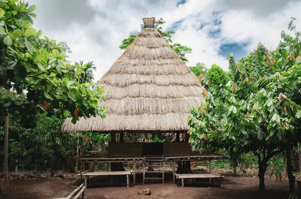 Alor - Endonezya 21 Kasım 2020 Kabola kabilesinin geleneksel evi, Alor - Doğu Nusa Tenggara