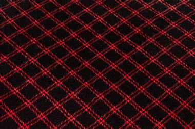 Koyu kırmızı ve siyah ekose gömlek kumaş arka plan. giysi dokusu