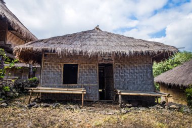 Bampalola kabilesinin geleneksel evi. Alor, Doğu Nusa Tenggara, Endonezya - 08 Haziran 2017