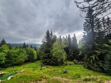 Görkemli tepeleri ve sonsuz vadileriyle nefes kesici dağ manzarası. Seyahat reklamcılığı, ilham verici içerik ve açık hava aktivite markalaşması için mükemmel.