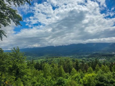 Gözlem güvertesinden nefes kesen dağ manzarası. Seyahat siteleri, tatil köyü reklamları ve ilham verici içerikler için mükemmel.