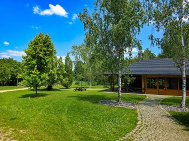 Gelişen botanik bahçesinin bu çarpıcı yüksek çözünürlüklü fotoğrafı ile doğanın büyüsünü yakalayın. Görüntü, titizlikle düzenlenmiş çiçek yataklarından, yüksek tropikal palmiyelerden ve bereketli yollardan oluşan canlı bir duvar halısı sergiliyor.