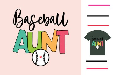 Beyzbol teyzesi t-shirt tasarımı
