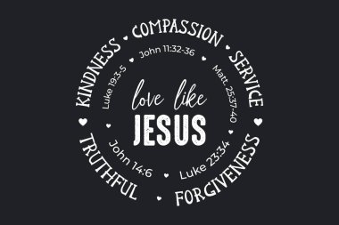 Love like jesus t shirt design clipart