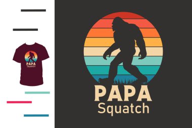 Papa squatch t-shirt tasarımı