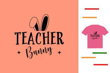 Öğretmen tavşan t-shirt tasarımı