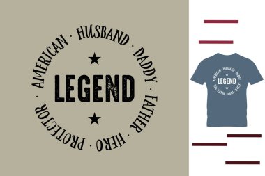 Amerikan efsanesi tişört tasarımı