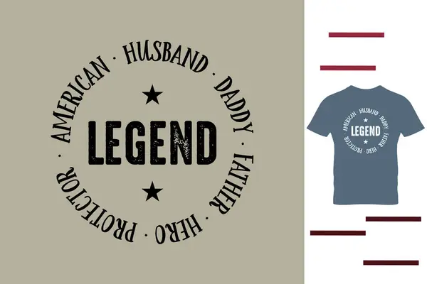 Amerikan efsanesi tişört tasarımı