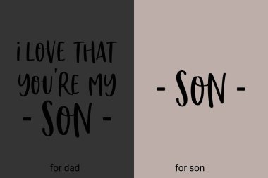 Baba ve çocuk tişört tasarımına uyuyor.