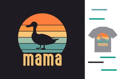 Ördek anne t-shirt tasarımı 