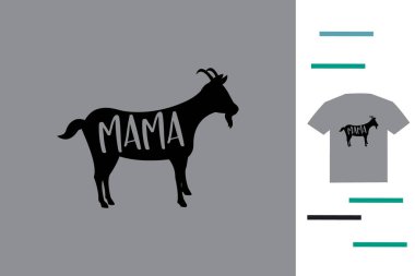 Goat mama t-shirt tasarımı