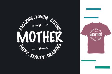 Mutlu anne tişörtü tasarımı
