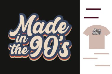 90 'ların tişört tasarımında yapıldı.