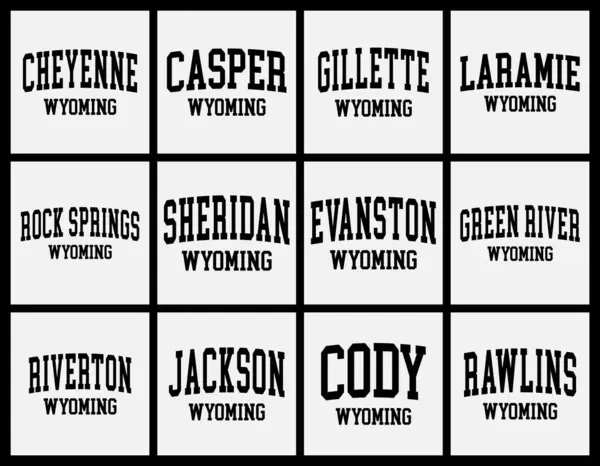 Nüfusa göre Wyoming City tişört demeti