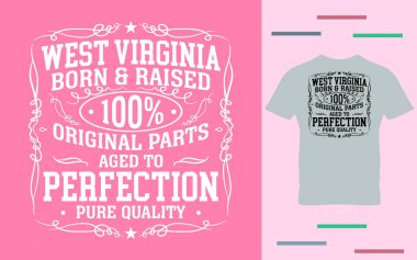  Batı Virjinya doğma büyüme gömlek tasarımcısı.