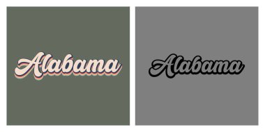 Alabama eyaleti T-shirt tasarımı