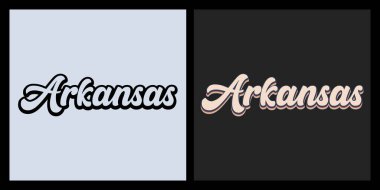 Arkansas eyaleti eski metin t-shirt tasarımı