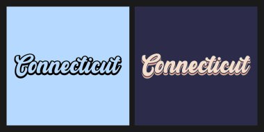Connecticut eyaleti T-shirt tasarımı