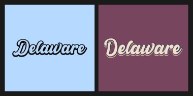 Delaware durum retro tişört tasarımı