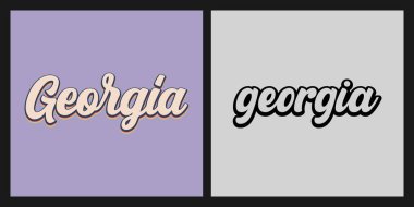 Georgia eyaleti T-shirt tasarımı