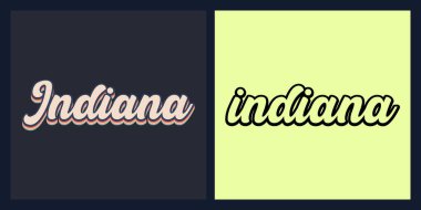 Indiana eyaleti T-shirt tasarımı