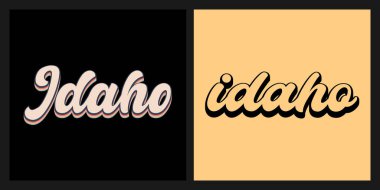Idaho state retro tişört tasarımı