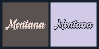  Montana eyaleti T-shirt tasarımı