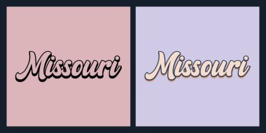  Missouri durum retro tişört tasarımı