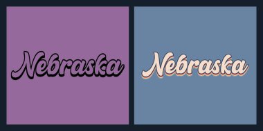 Nebraska durum retro tişört tasarımı