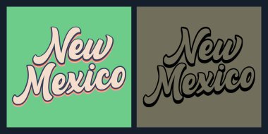 New Mexico eyaleti T-shirt tasarımı