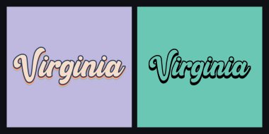 Virginia eski metin t-shirt tasarımı