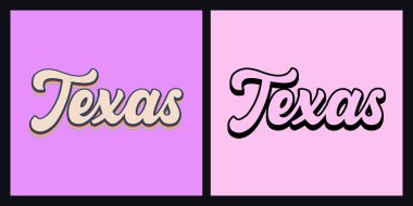 Teksas eski metin tişört tasarımı