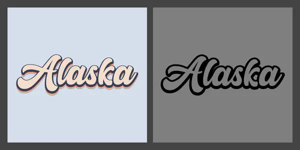 Alaska eyaleti T-shirt tasarımı