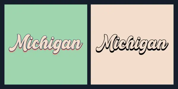 Michigan eyaleti T-shirt tasarımı