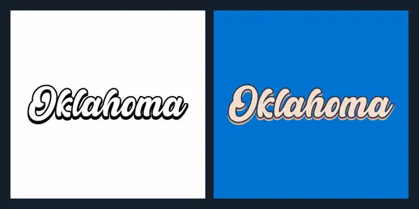 Oklahoma eski metin t-shirt tasarımı