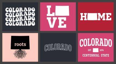 Colorado eyaleti t-shirt tasarımı