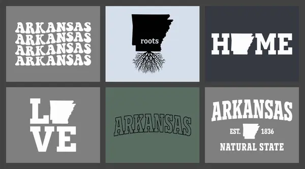 Arkansas eyaleti tişört tasarımı