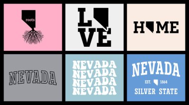 Nevada eyaleti t-shirt tasarımı