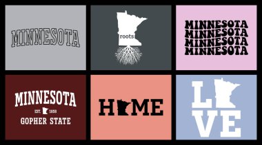 Minnesota eyaleti t-shirt tasarımı