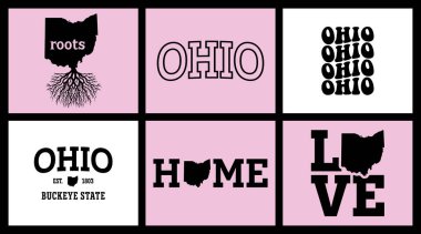 Ohio eyaleti tişört tasarımı