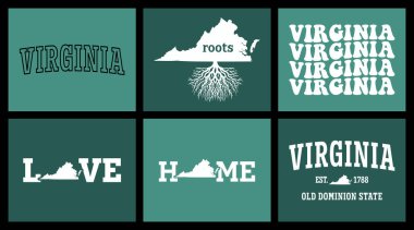 Virginia State t-shirt tasarımı