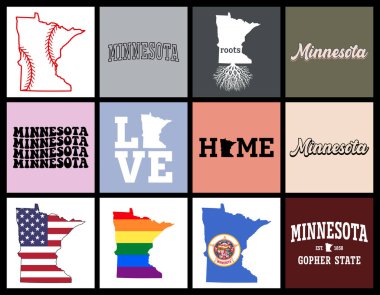  Minnesota eyaleti t-shirt tasarımı