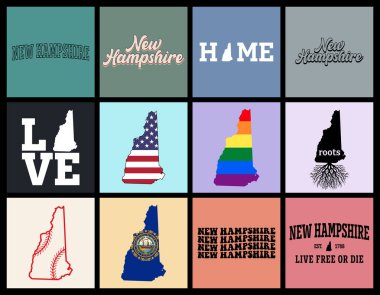 New Hampshire Tişört Tasarımı